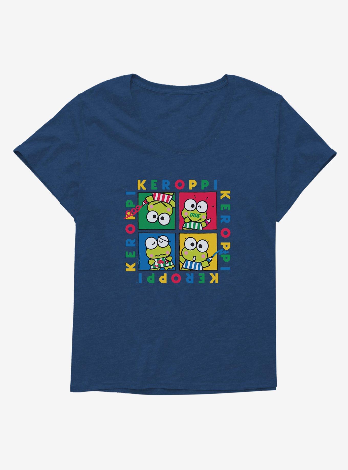 Keroppi Four Square Girls T-Shirt Plus Size, , hi-res