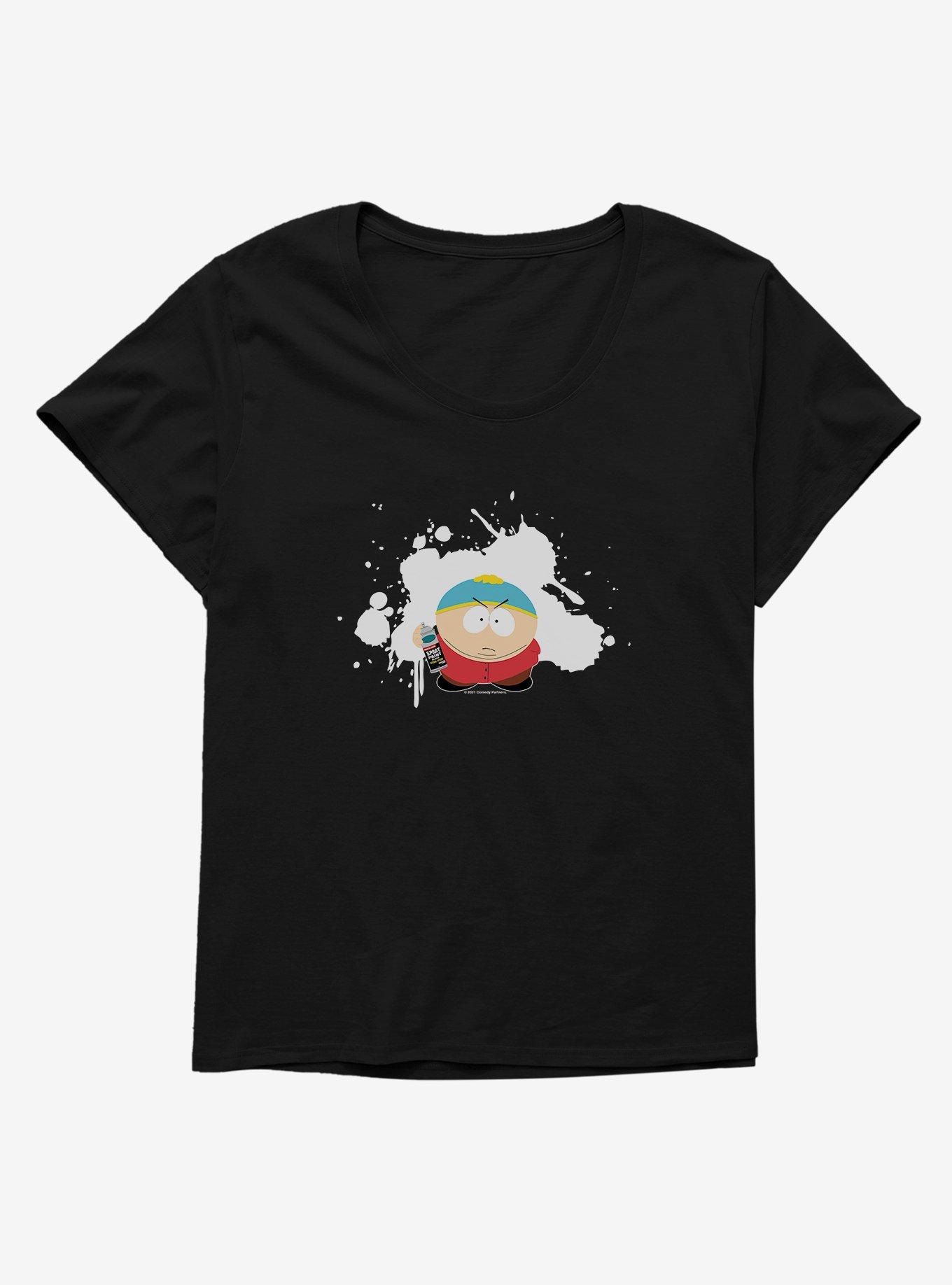 South Park Season Reference Cartman Spray Paint Girls T-Shirt Plus