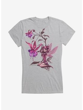 Fairies By Trick Purple Flower Fairy Girls T-Shirt, HEATHER, hi-res