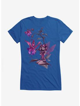 Fairies By Trick Purple Flower Fairy Girls T-Shirt, ROYAL, hi-res