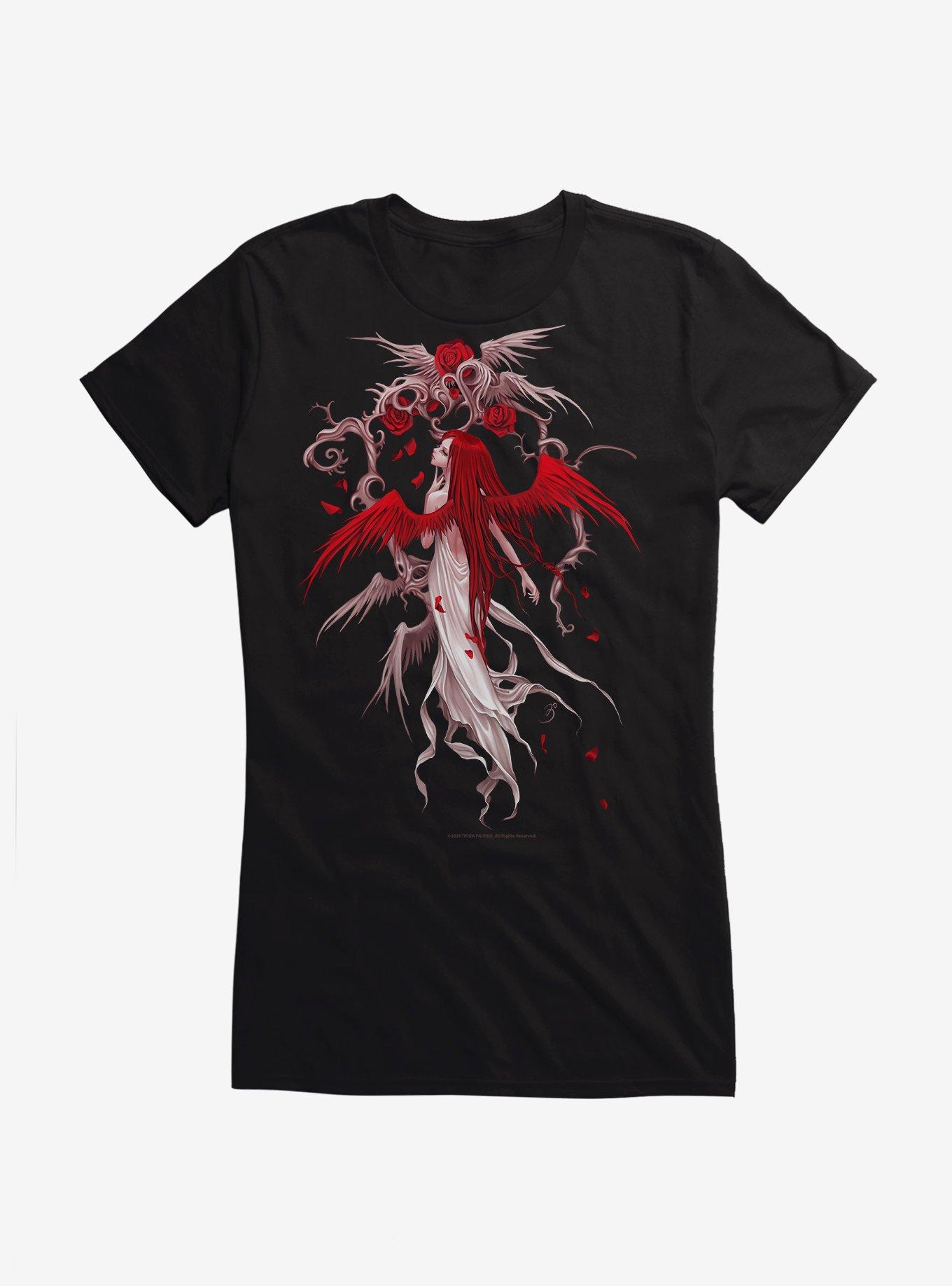 Fairies By Trick Red Rose Fairy Girls T-Shirt
