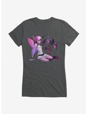 Fairies By Trick Emo Fairy Girls T-Shirt, CHARCOAL, hi-res