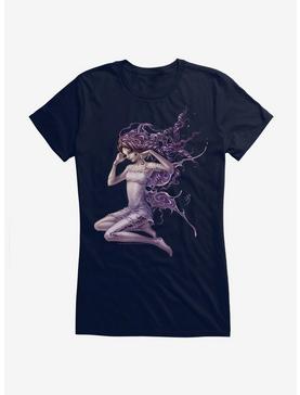 Fairies By Trick Blown Away Fairy Girls T-Shirt, NAVY, hi-res