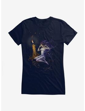 Fairies By Trick Candle Fairy Girls T-Shirt, NAVY, hi-res