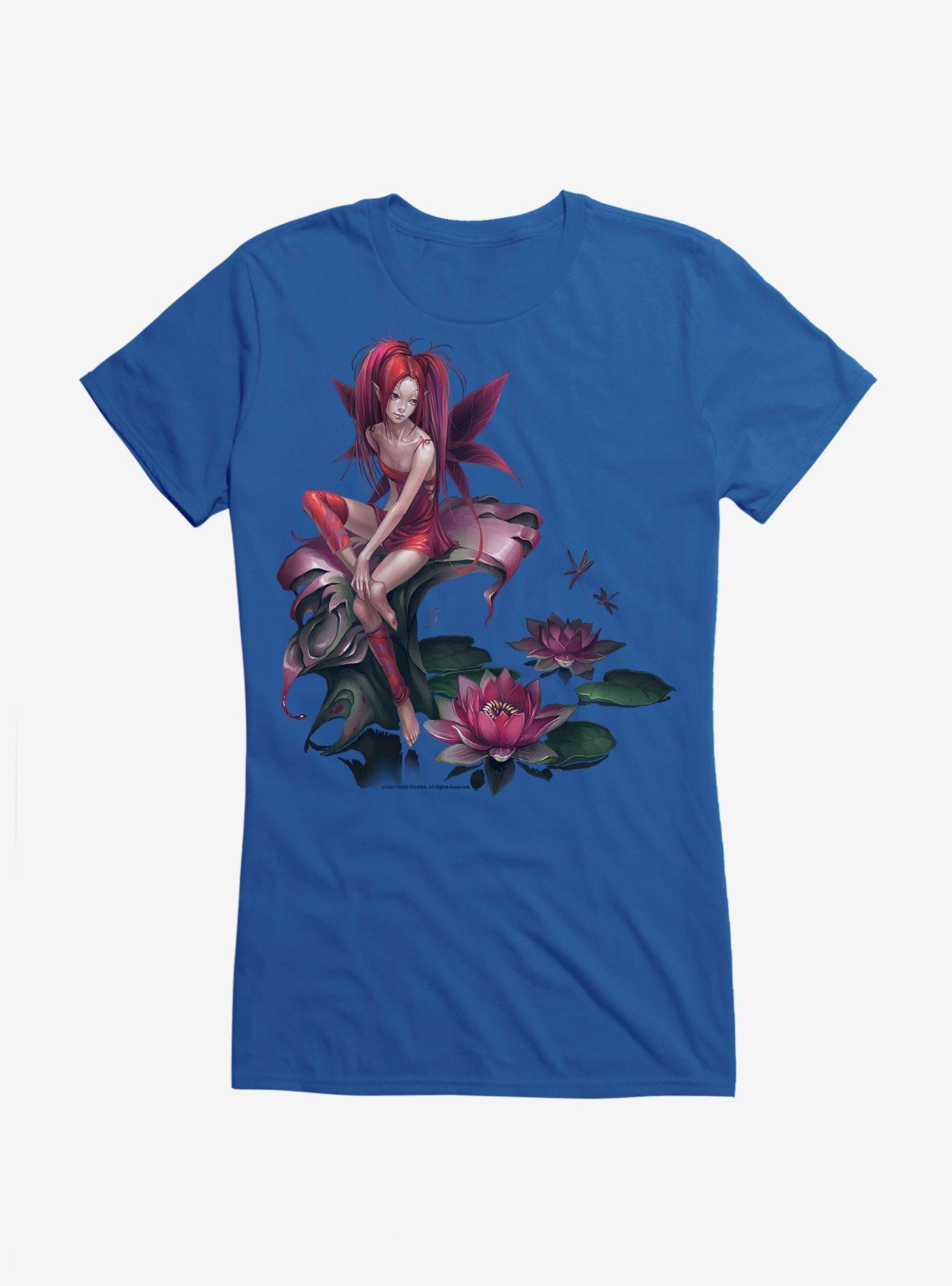 Fairies By Trick Lilypad Fairy Girls T-Shirt, ROYAL, hi-res