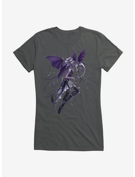 Fairies By Trick Dragon Fairy Girls T-Shirt, CHARCOAL, hi-res