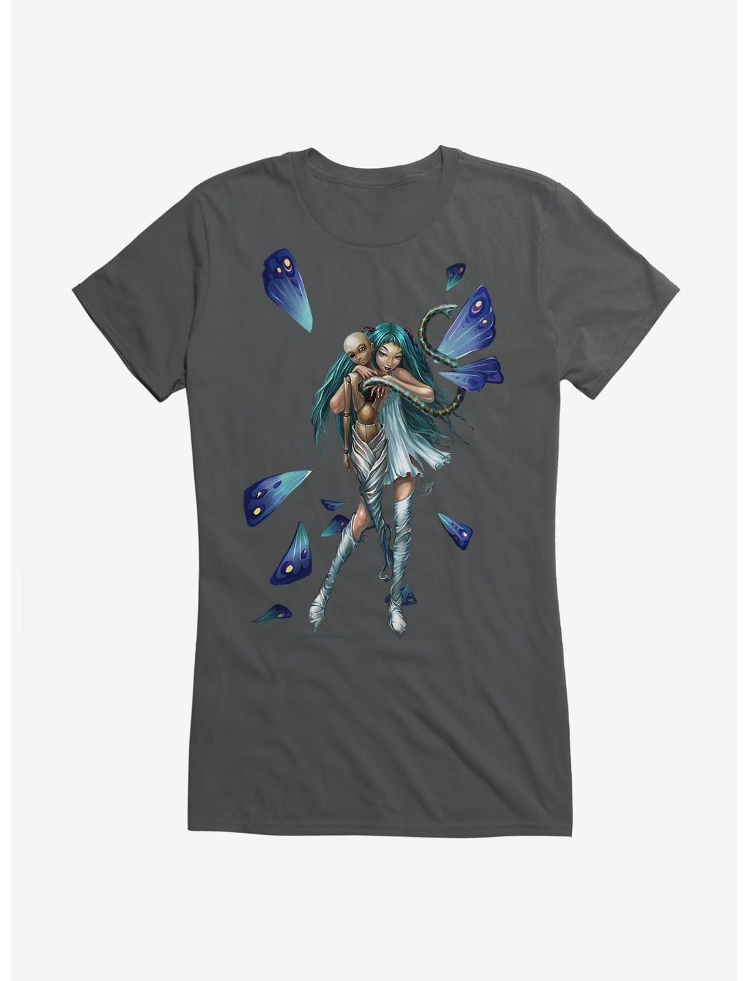 Fairies By Trick Snake Fairy Girls T-Shirt, CHARCOAL, hi-res