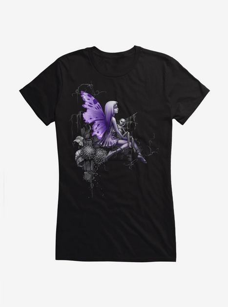 Fairies By Trick Purple Wing Fairy Girls T-shirt 