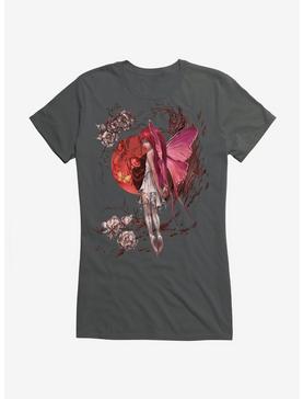 Fairies By Trick Red Moon Fairy Girls T-Shirt, CHARCOAL, hi-res