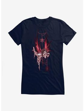 Fairies By Trick Spider Web Fairy Girls T-Shirt, NAVY, hi-res