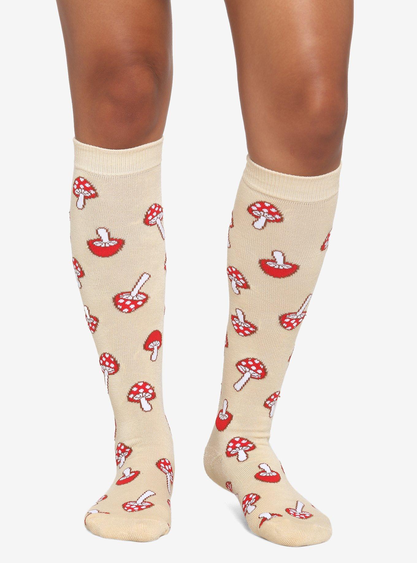Toadstool Mushroom KneeHigh Socks Hot Topic