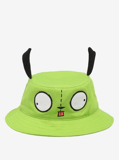 Hot Topic Invader Zim Gir With Hotdog Flat Brim Hat Invader Zim GIR Y2K Cadet Hat | Hot Topic main image 3