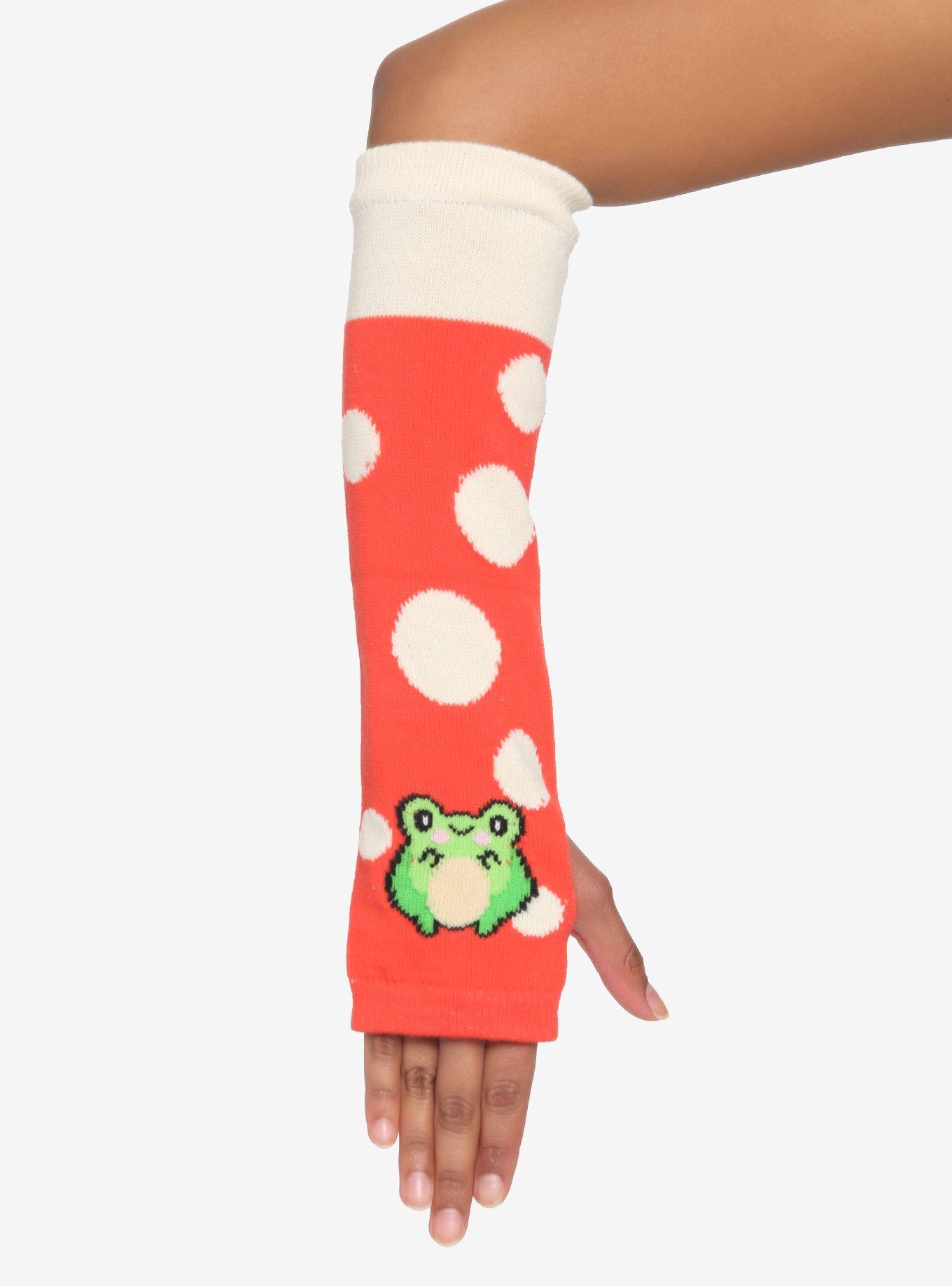 Mushroom Frog Arm Warmers, , hi-res