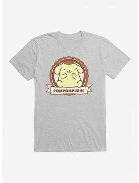 Pompompurin Badge T-Shirt, HEATHER GREY, hi-res