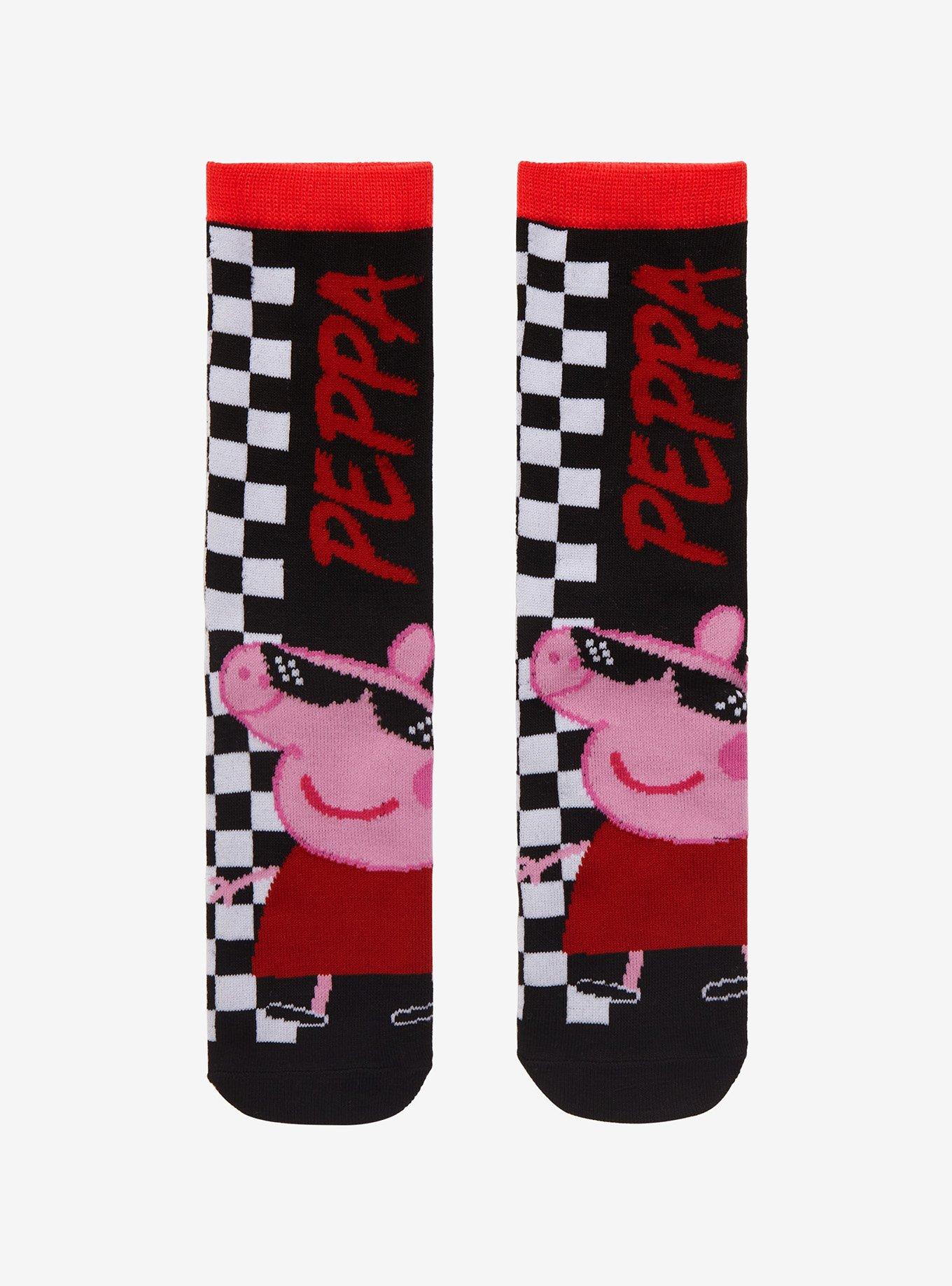 Peppa Pig Checkered Crew Socks, , hi-res