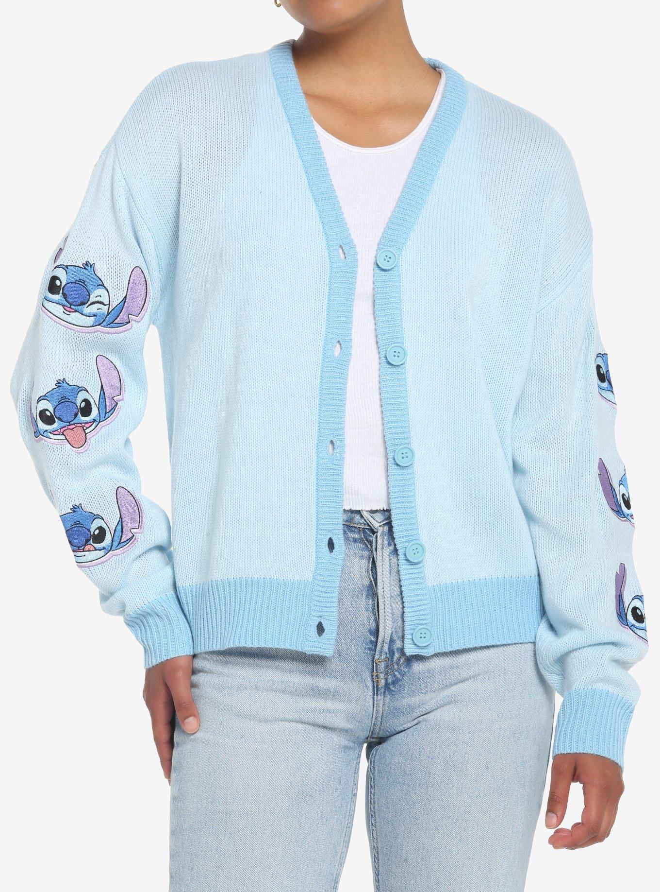 Her Universe Disney Lilo & Stitch Stay Weird Skimmer Cardigan, BLUE, hi-res