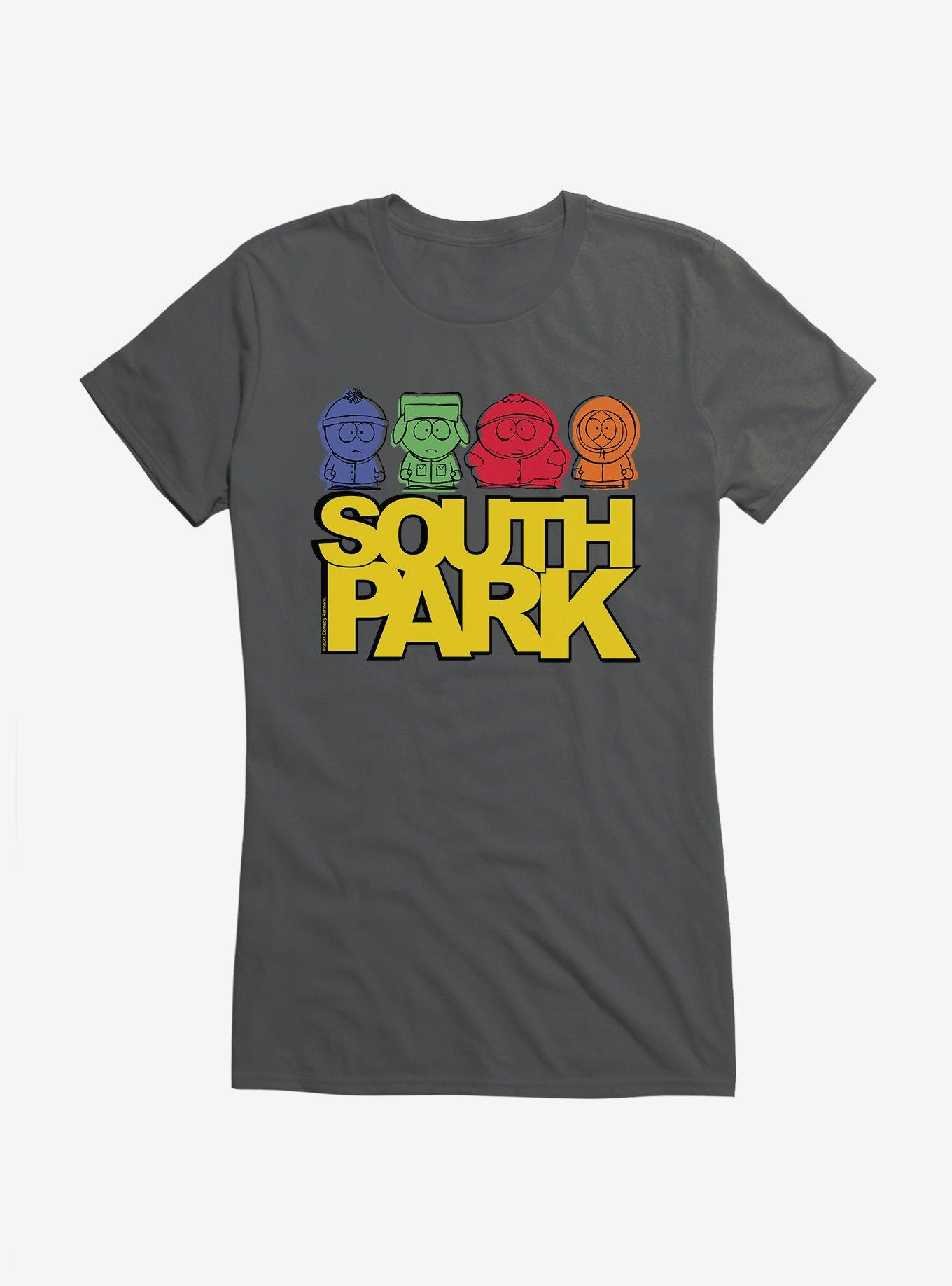 South Park Neat Yellow Logo Girls T-Shirt, CHARCOAL, hi-res