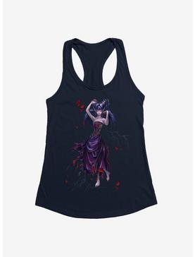 Fairies By Trick Drippy Roses Fairy Girls Tank, NAVY, hi-res