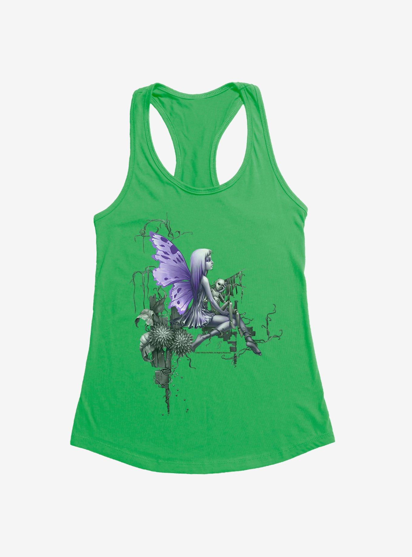 Fairies By Trick Purple Wing Fairy Girls Tank, KELLY GREEN, hi-res