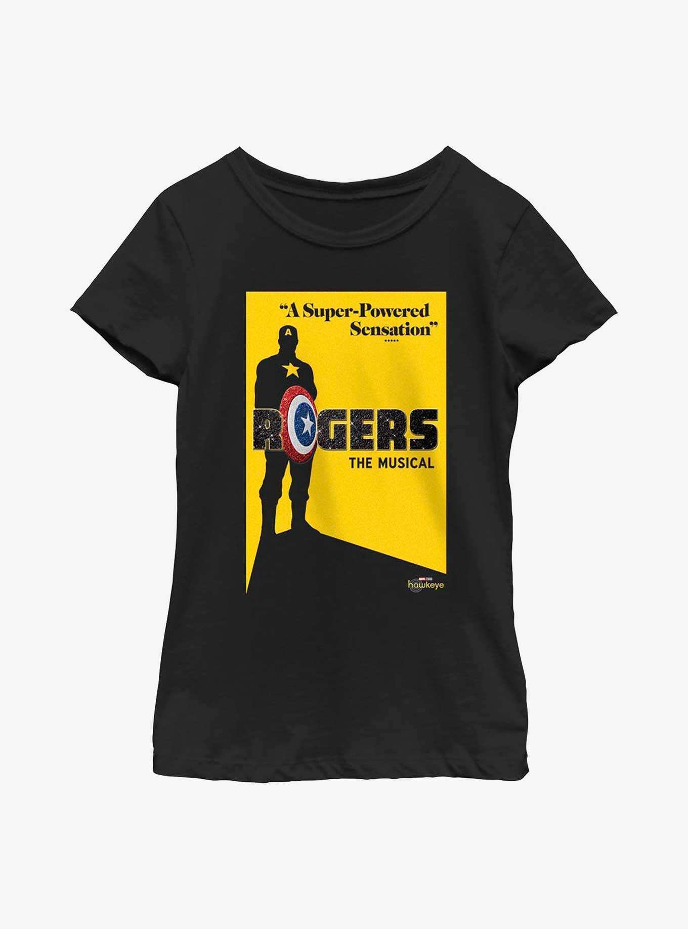 Marvel Hawkeye Rogers: The Musical Poster Youth Girls T-Shirt, , hi-res