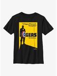 Marvel Hawkeye Rogers: The Musical Poster Youth T-Shirt, BLACK, hi-res