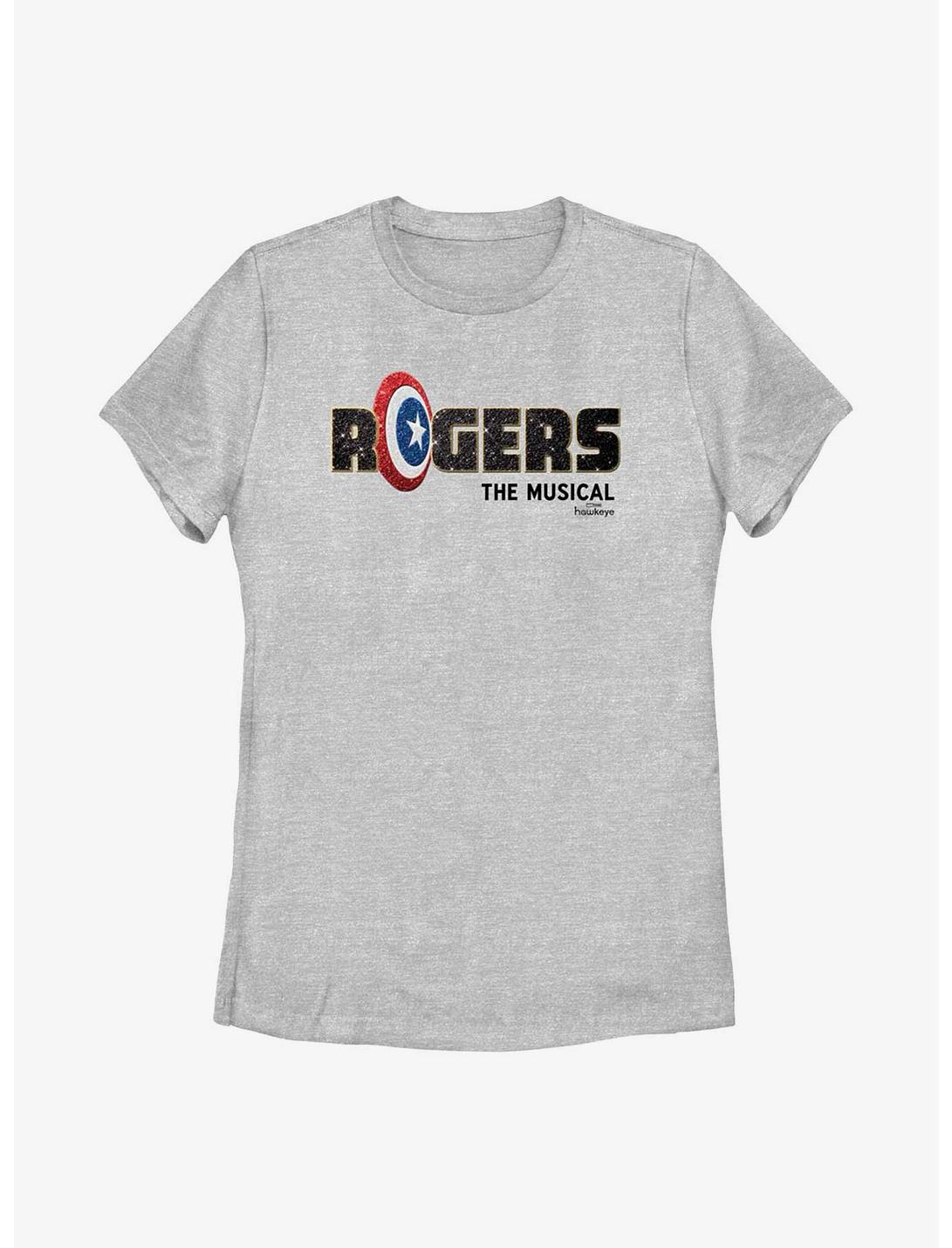 Marvel Hawkeye Rogers: The Musical Logo Womens T-Shirt, ATH HTR, hi-res
