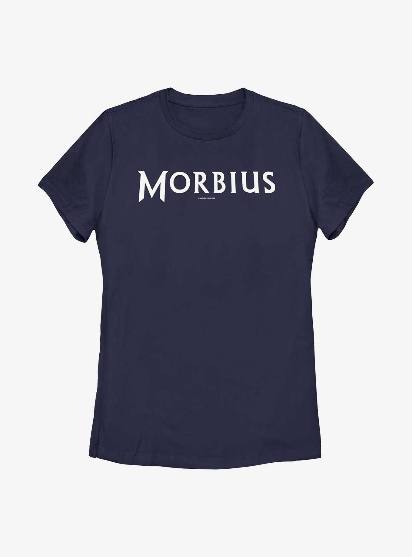 Marvel Morbius Flat Logo Womens T-Shirt, NAVY, hi-res