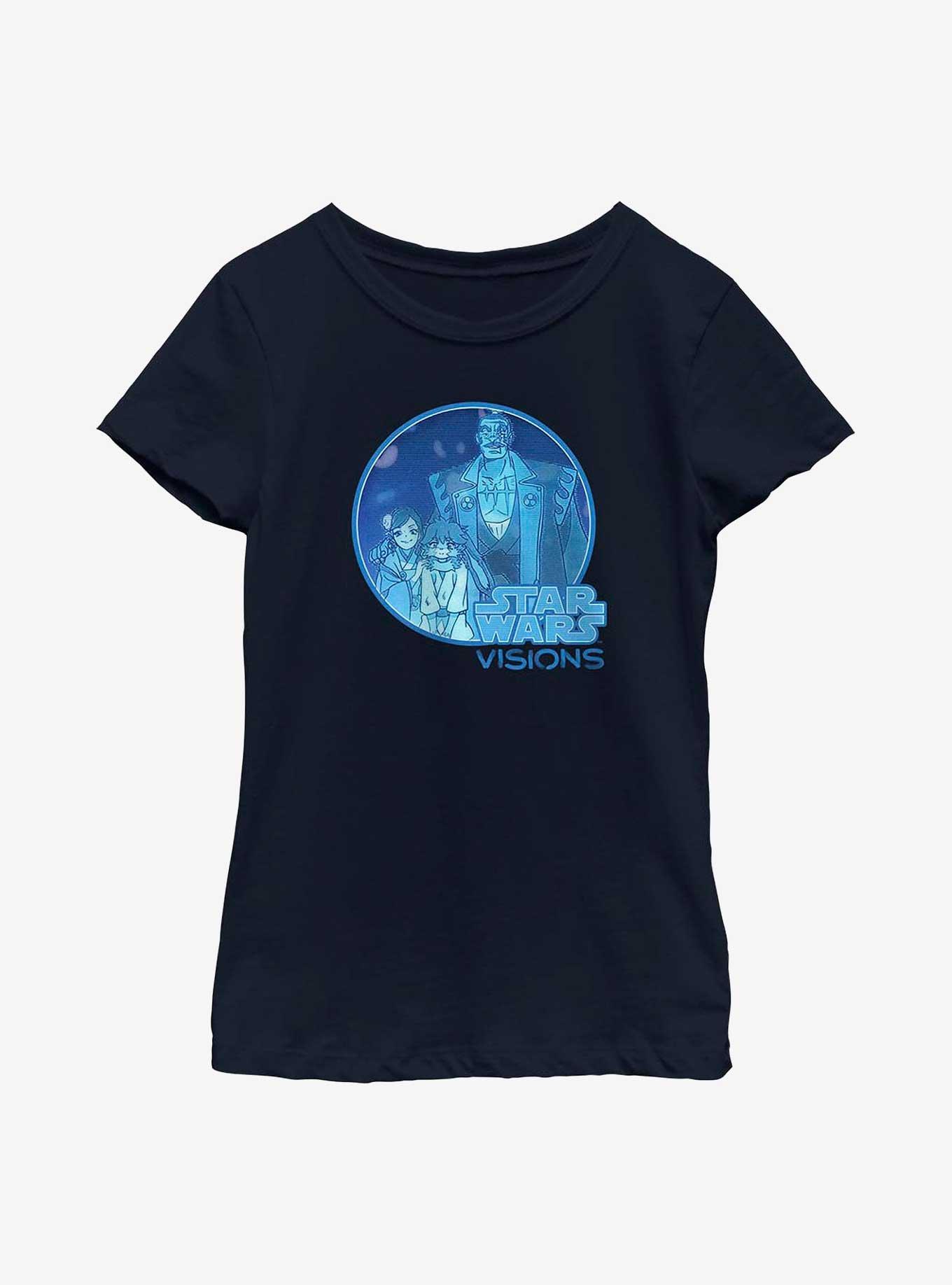 Star Wars: Visions Once A Family Youth Girls T-Shirt, NAVY, hi-res