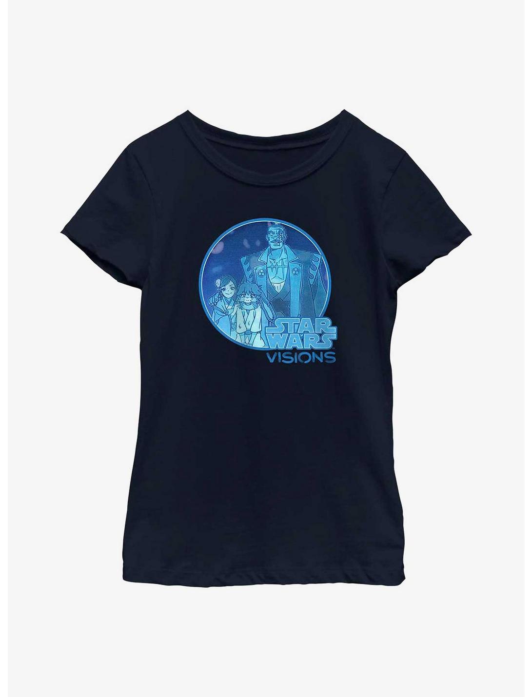 Star Wars: Visions Once A Family Youth Girls T-Shirt, NAVY, hi-res