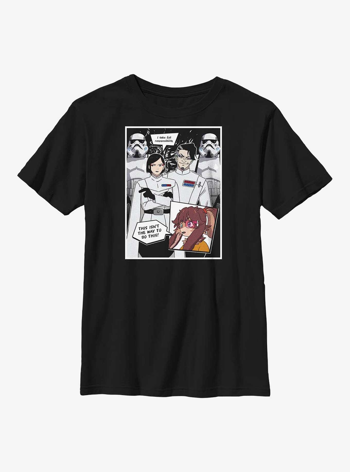 Star Wars: Visions Lop Panel Youth T-Shirt, BLACK, hi-res