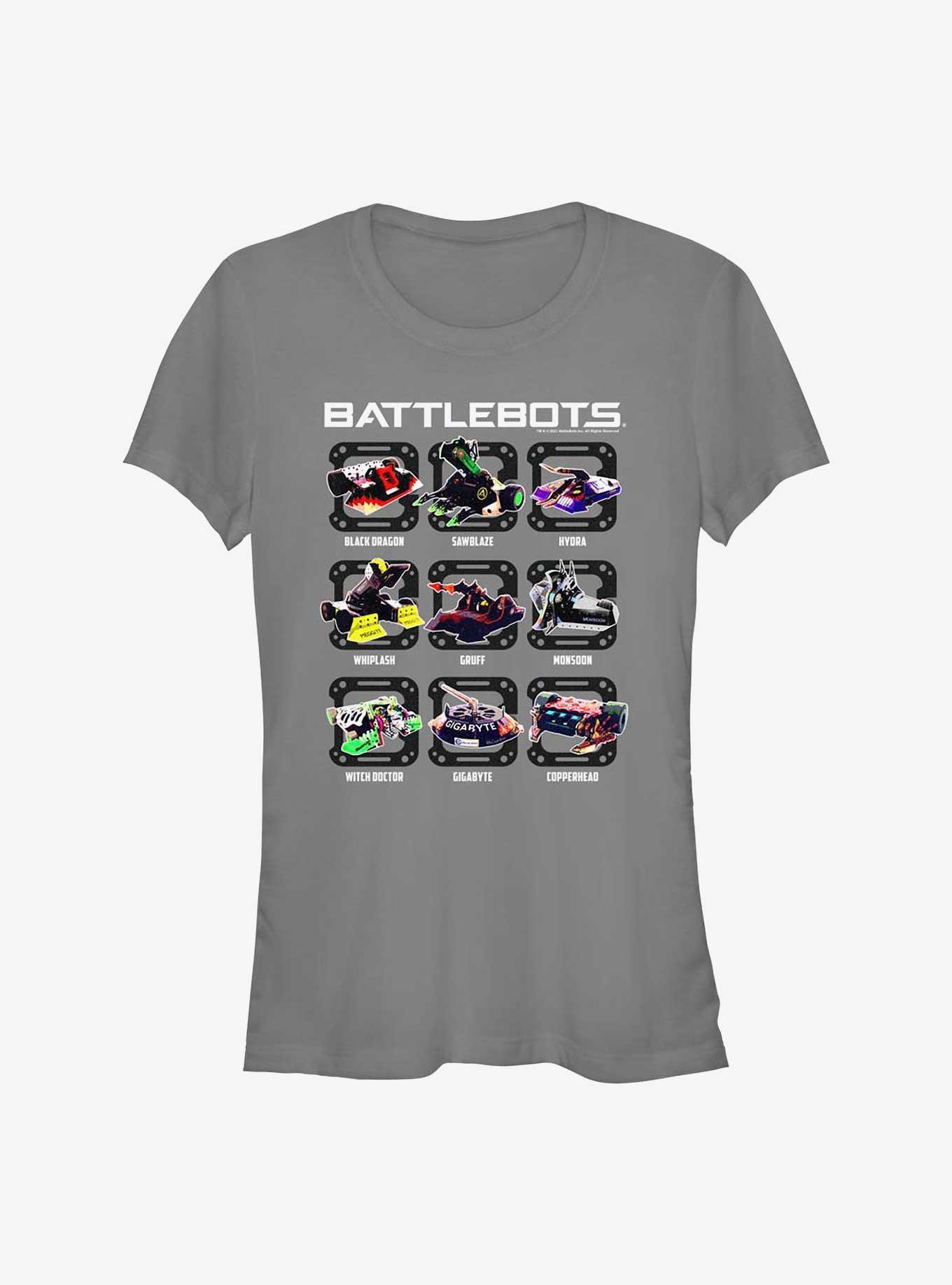 BattleBots Bot Boxes Girls T-Shirt, CHARCOAL, hi-res