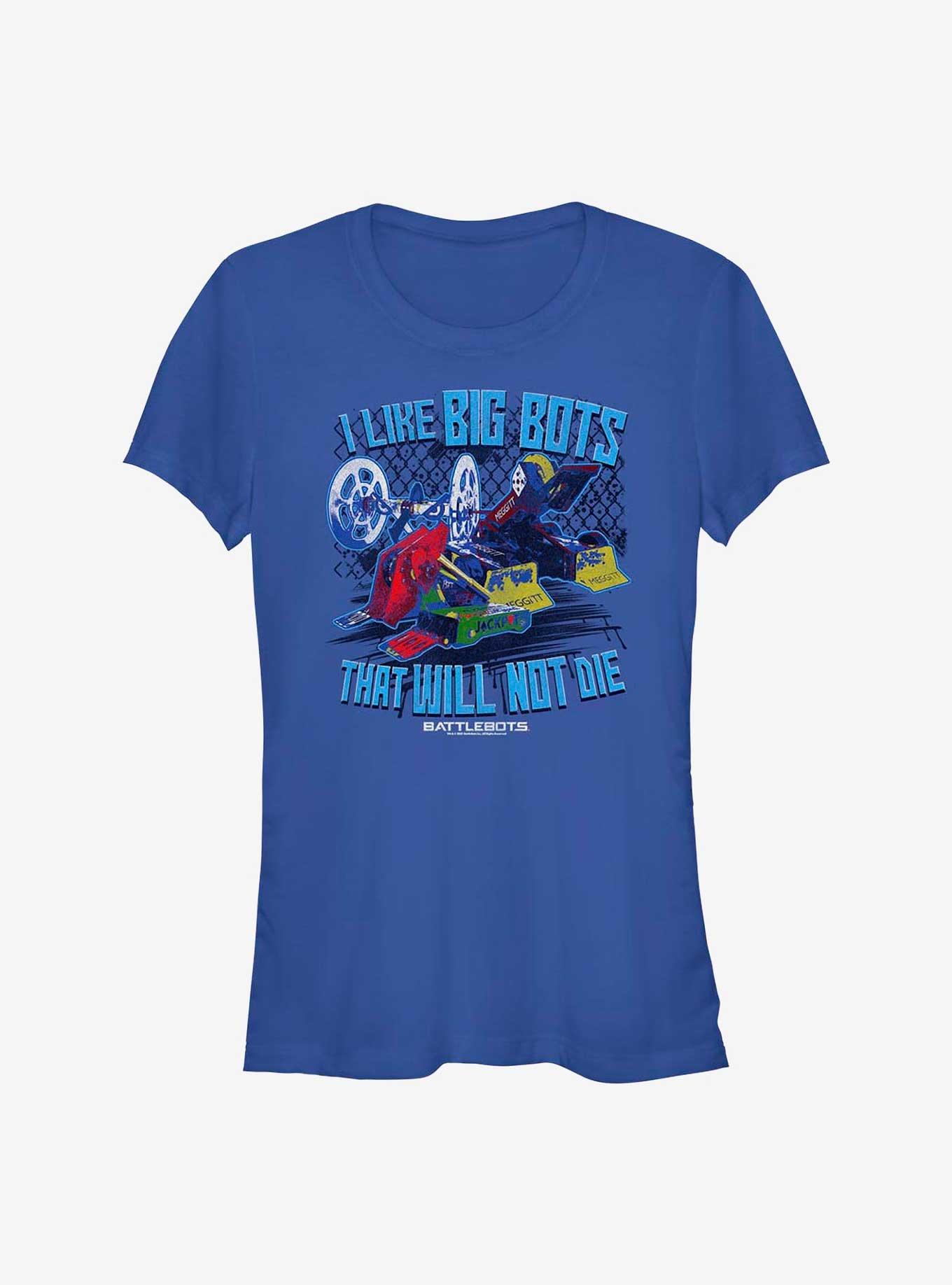 BattleBots I Like Big Bots Girls T-Shirt, ROYAL, hi-res