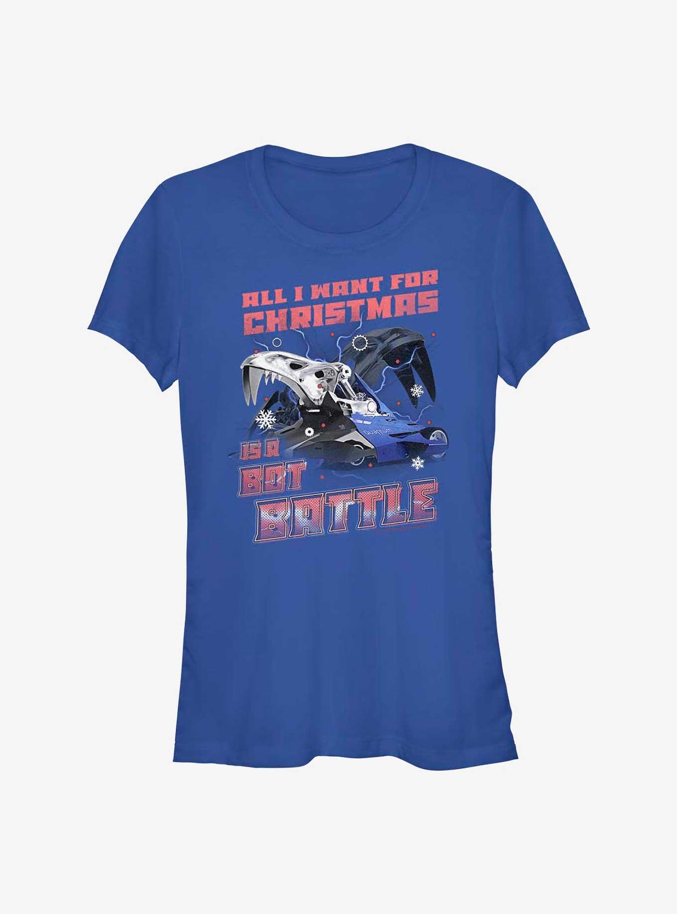 BattleBots All I Want For Christmas Bots Girls T-Shirt, ROYAL, hi-res