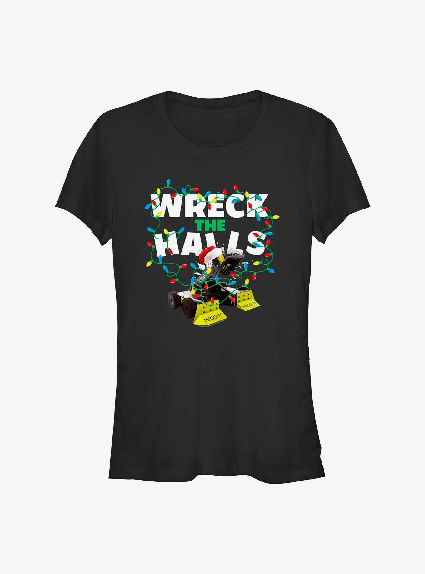 BattleBots Wreck The Halls Girls T-Shirt, BLACK, hi-res