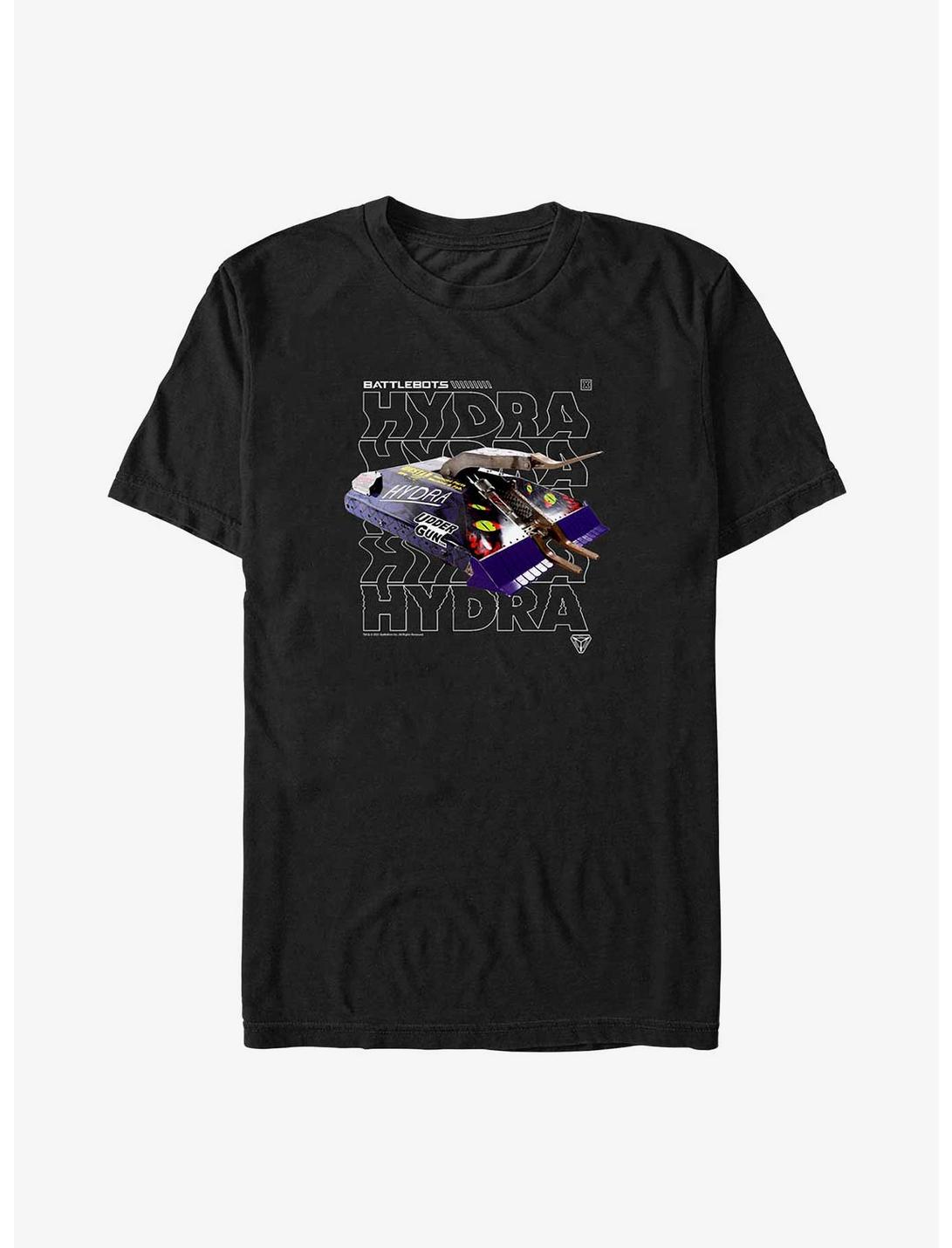 BattleBots Hydra Hero Stack Text T-Shirt, BLACK, hi-res