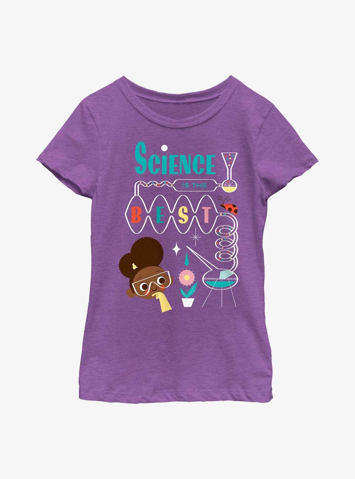 Ada Twist, Scientist Science Is The Best Titration Youth Girls T-Shirt, PURPLE BERRY, hi-res