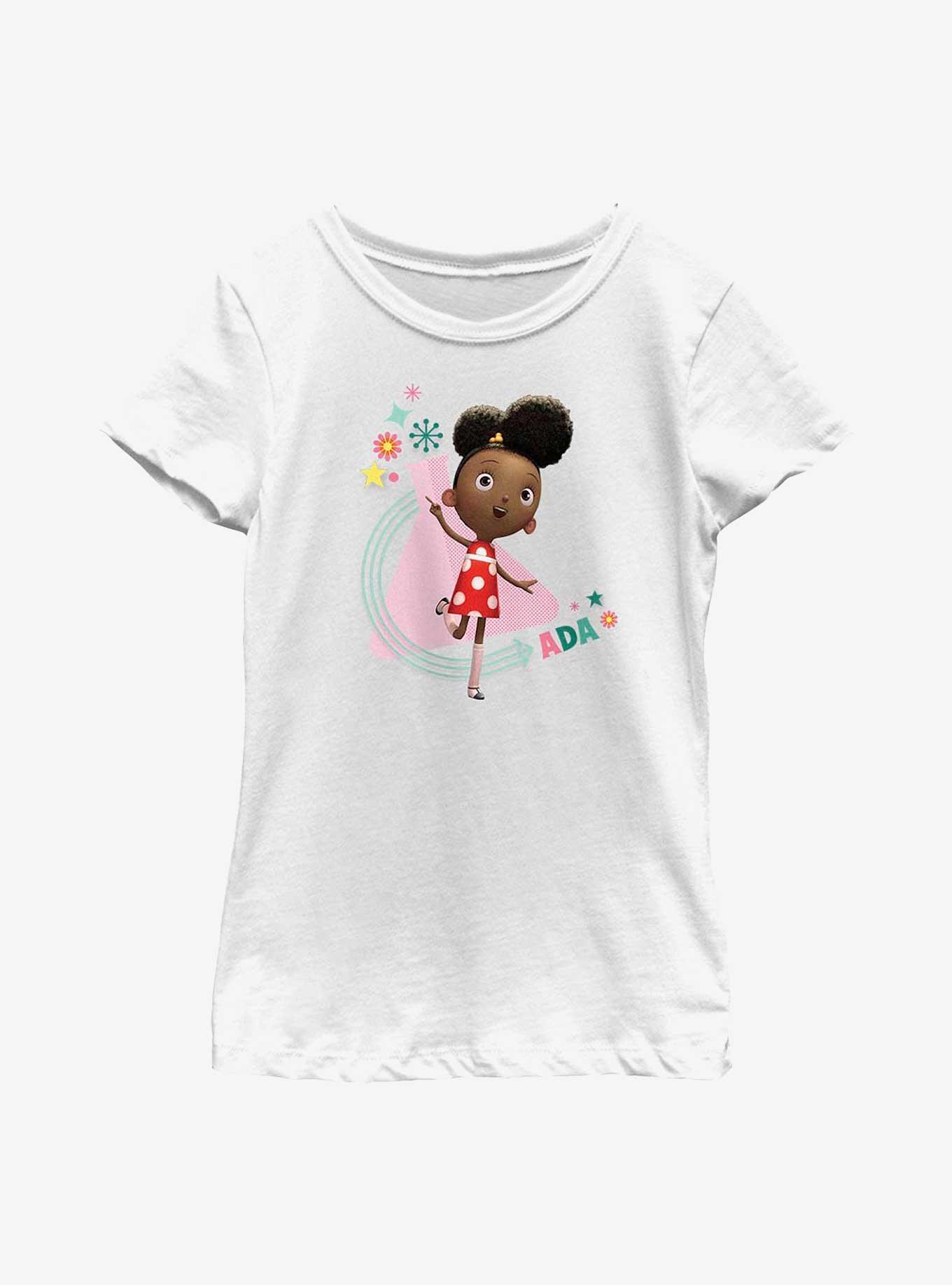 Ada Twist, Scientist Fun Science Youth Girls T-Shirt, WHITE, hi-res