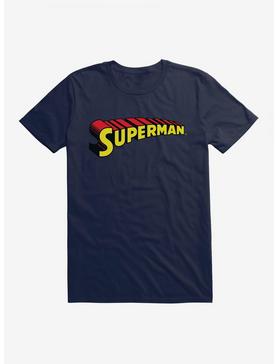 DC Comics Superman Red 3D Logo T-Shirt, MIDNIGHT NAVY, hi-res