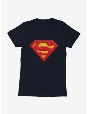 DC Comics Superman Classic Logo Womens T-Shirt, MIDNIGHT NAVY, hi-res