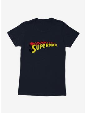 DC Comics Superman Red 3D Logo Womens T-Shirt, MIDNIGHT NAVY, hi-res