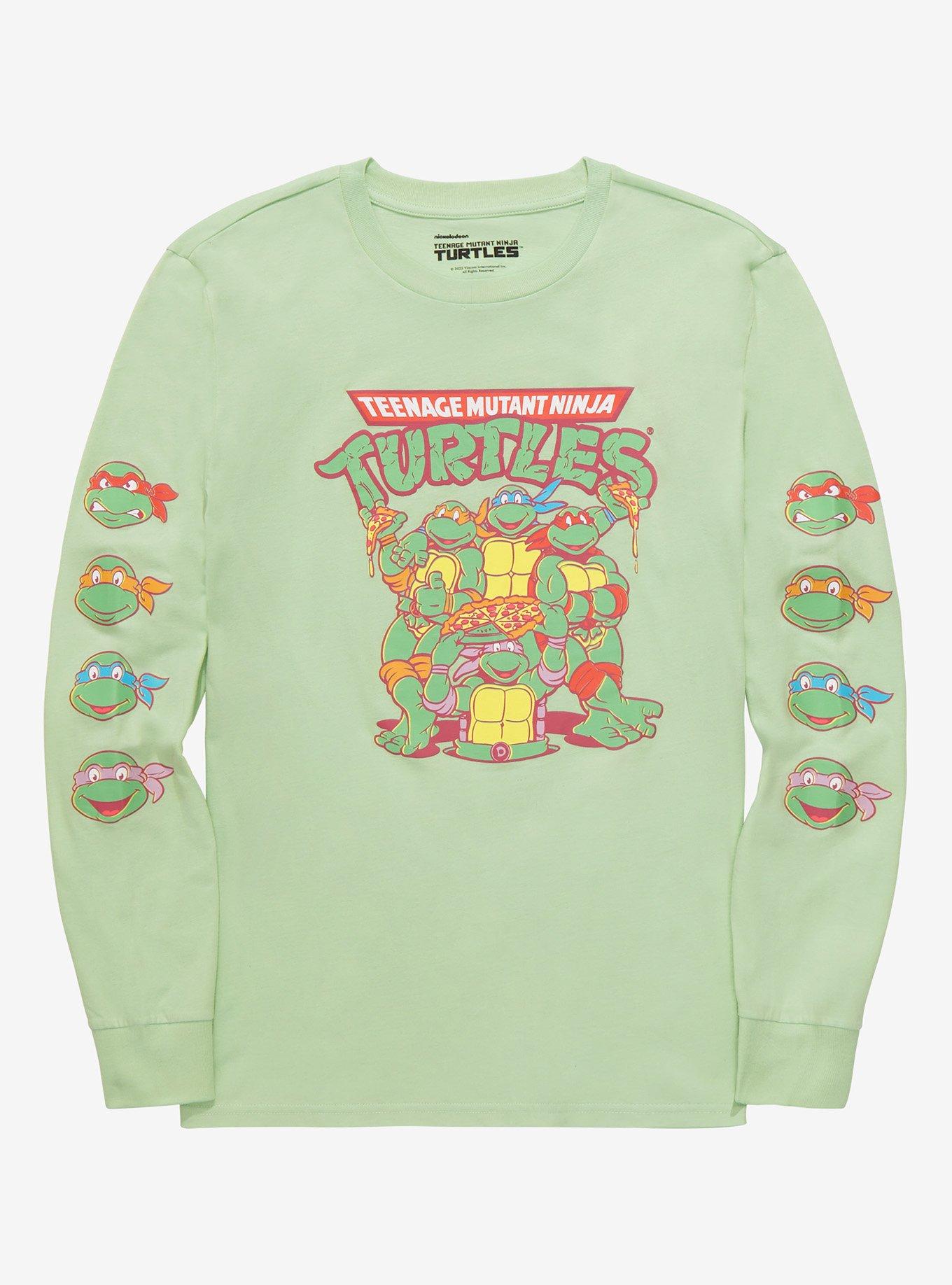 Boys' Teenage Mutant Ninja Turtles Long Sleeve Graphic T-Shirt - Mint Green  XS