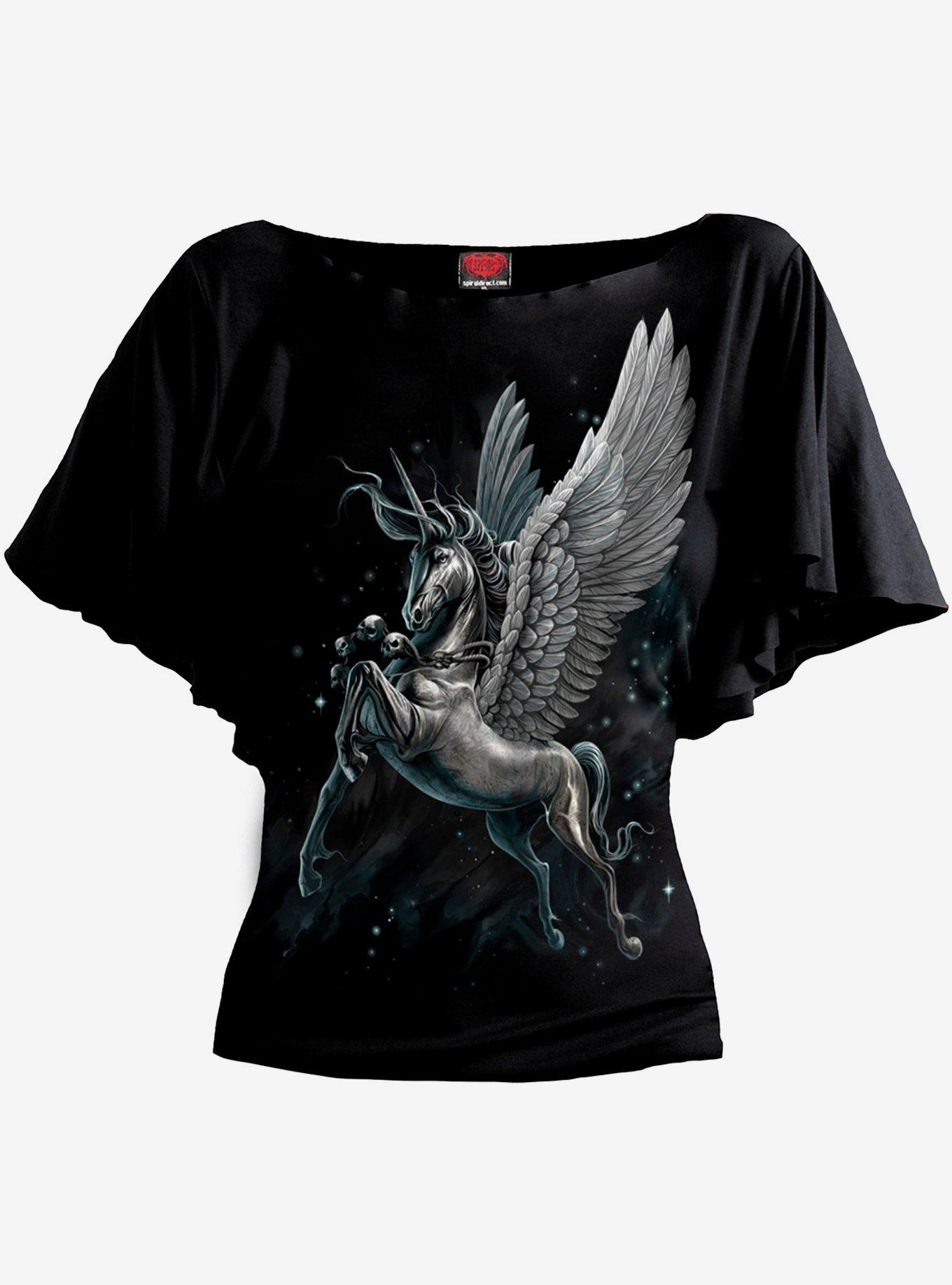 Celestial Boat Neck Bat Sleeve Top, BLACK, hi-res
