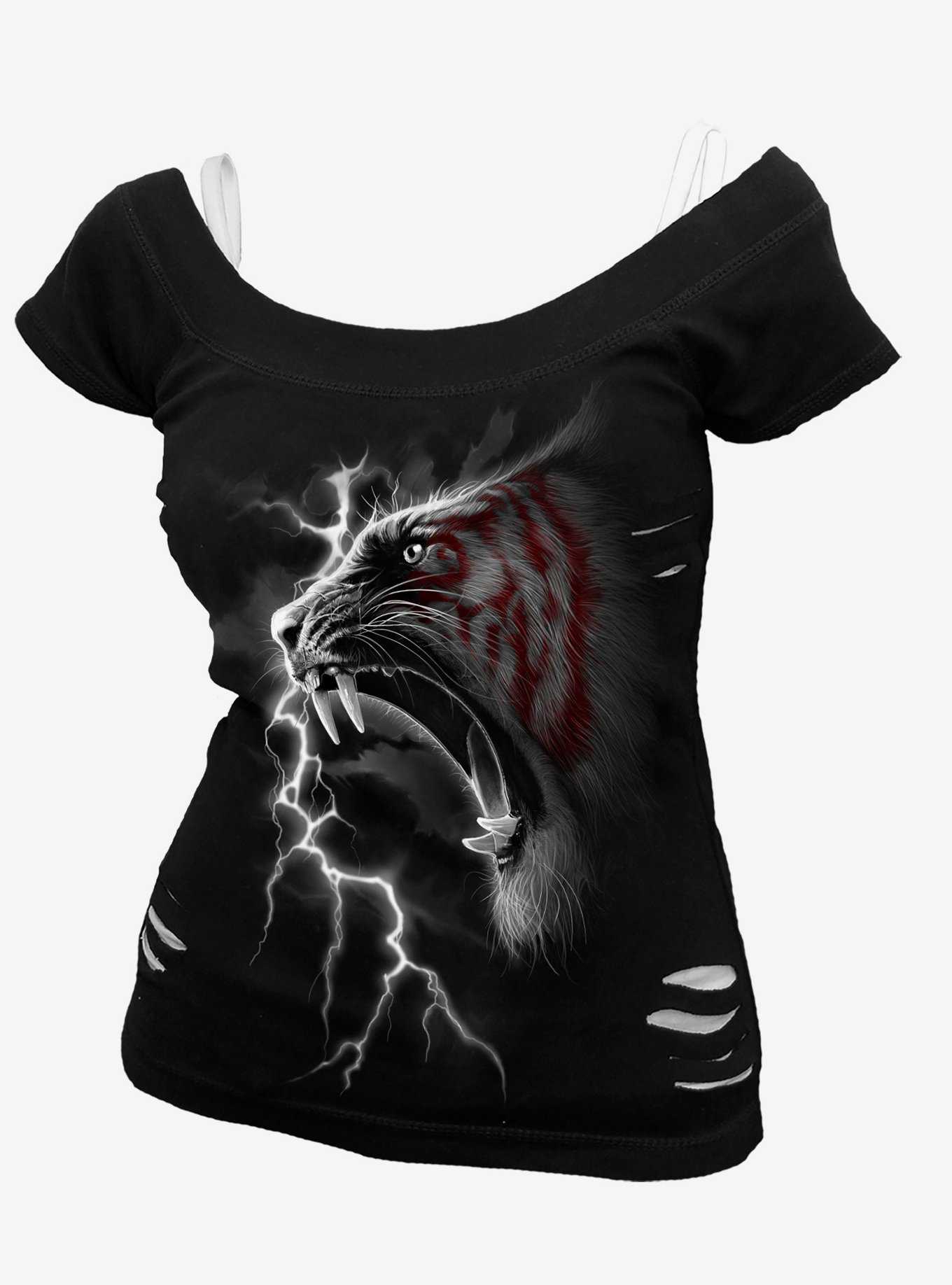 Mark Of The Tiger 2 In 1 Distressed T-Shirt, , hi-res