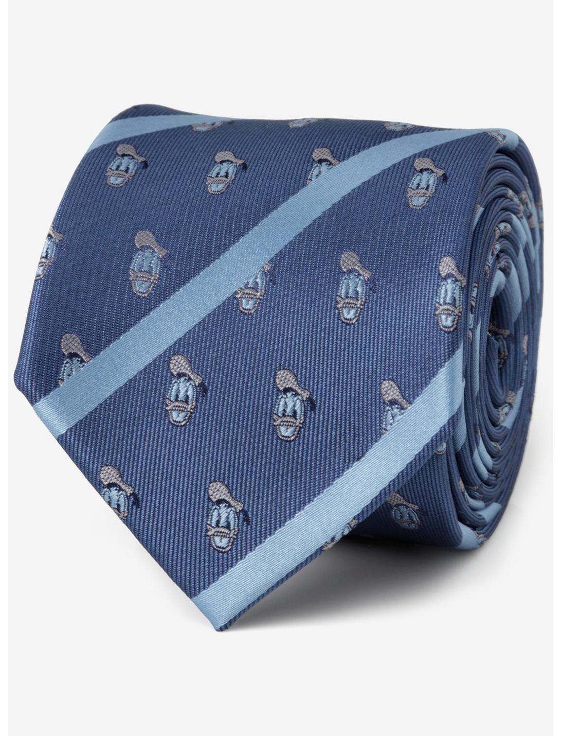 Disney Donald Duck Stripe Blue Tie, , hi-res