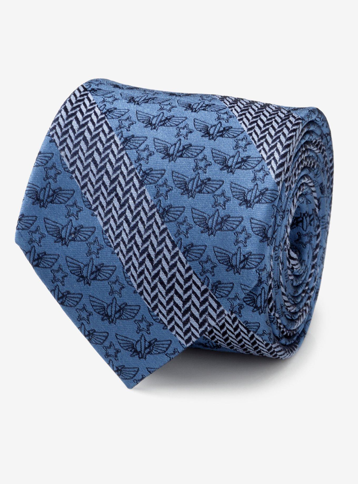 Disney Pixar Toy Story Icon Herringbone Stripe Blue Tie, , hi-res