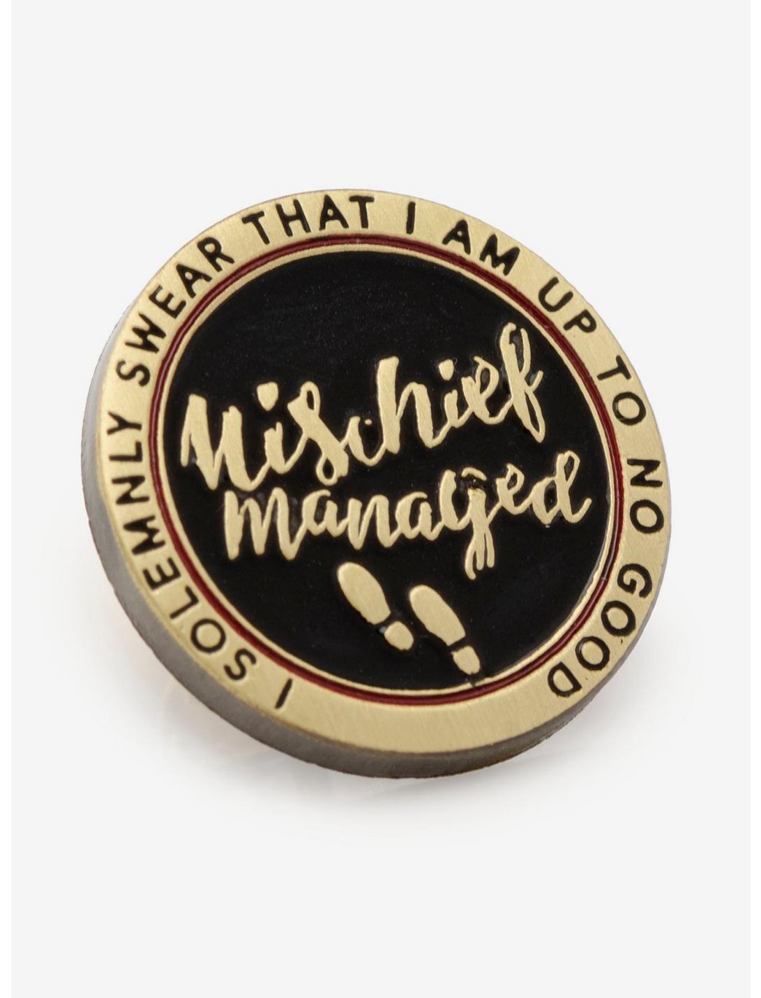 Harry Potter Mischief Managed Gold Lapel Pin, , hi-res