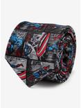 Marvel Captain America Comic Grey Tie, , hi-res