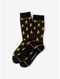 Star Trek Yellow Delta Shield Black Socks, , hi-res