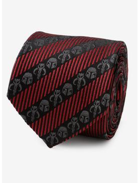 Plus Size Star Wars The Mandalorian Black Red Stripe Tie, , hi-res