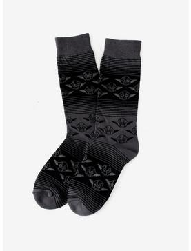 Star Wars Yoda Black Charcoal Ombre Stripe Socks, , hi-res